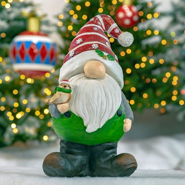 Christmas Garden Gnomes Set of Six Statues